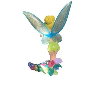 Disney Tinkerbell Fairy Picture Frame Flowers Sparkle Wings Collectible